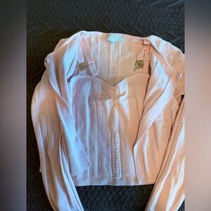 Guess Pink and Green Knit Cardigan Set